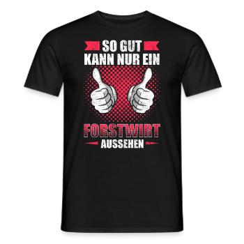 Forstwirt Forstwart Forstfacharbeiter Geschenk - Männer T-Shirt - Schwarz - Vorne - AI Model Male 178 light (178cm)