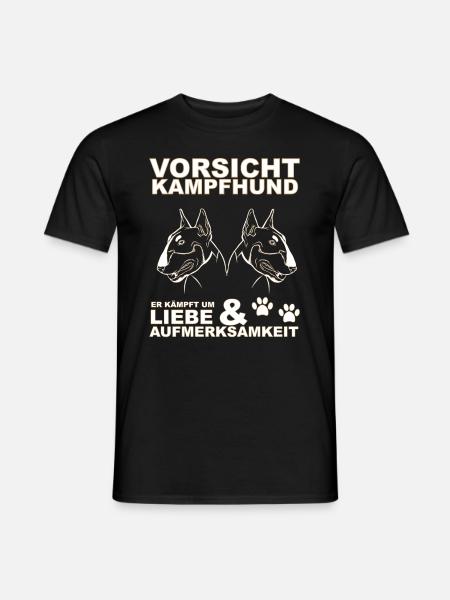 Bullterrier| Miniatur Bullterrier | Kampfhund - Männer T-Shirt - Schwarz