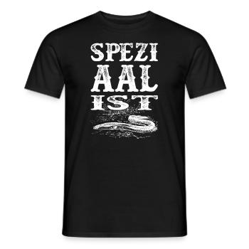 Lustige Angler Geschenke Speziaalist Aal Angeln - Männer T-Shirt - Schwarz - Vorne - AI Model Male 178 light (178cm)