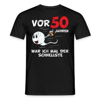 50 Geburtstag | Lustige 50. Geburtstag Geschenk - Männer T-Shirt - Schwarz - Vorne - AI Model Male 178 light (178cm)