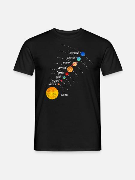 Sonnensystem Galaxie Astronomie - Männer T-Shirt - Schwarz