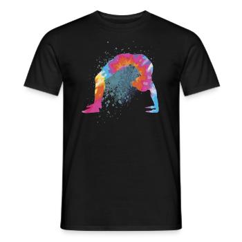 Colorful Figure Gymnastics Gymnast Gymnastics Gifts - Men's T-Shirt - black - Front - AI Model Male 178 light (178cm)