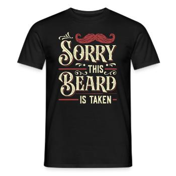 Désolé, cette barbe est pour les hommes barbus - T-shirt homme - noir - Devant - AI Model Male 178 light (178cm)