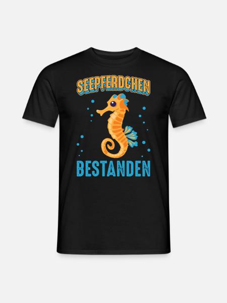 Seepferdchen Abzeichen - Männer T-Shirt - Schwarz