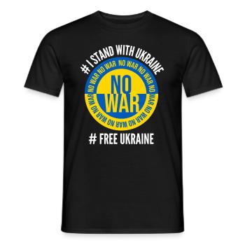 Ukraine, Ukraine, Ukraine, Ukrainisch, Ukrainisch - Männer T-Shirt - Schwarz - Vorne - AI Model Male 178 light (178cm)