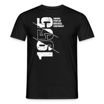 Original légendaire - Né en 1955 Anniversaire - T-shirt homme - noir - Devant - AI Model Male 178 light (178cm)