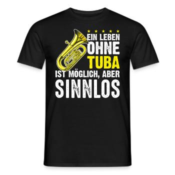 Tuba Orchester Spruch - Männer T-Shirt - Schwarz - Vorne - AI Model Male 178 light (178cm)