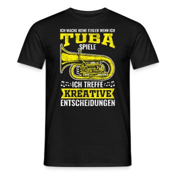 Tuba Vintage Spruch - Männer T-Shirt - Schwarz - Vorne - AI Model Male 178 light (178cm)