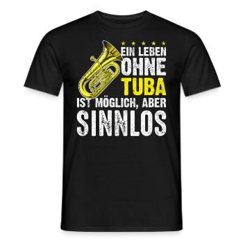 Tuba Tubaspieler Musik Spruch - Männer T-Shirt - Schwarz - Vorne - AI Model Male 178 light (178cm)