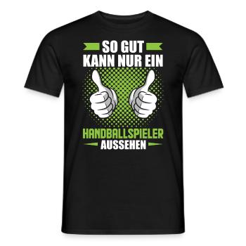 Handball Handballspieler - Männer T-Shirt - Schwarz - Vorne - AI Model Male 178 light (178cm)