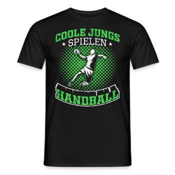 Handball | Coole Jungs spielen Handball - Männer T-Shirt - Schwarz - Vorne - AI Model Male 178 light (178cm)