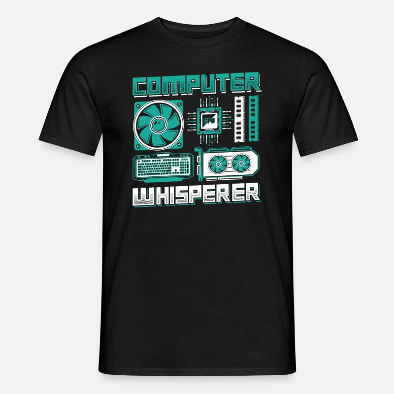 Support informatique Computer Whisperer - T-shirt homme - noir