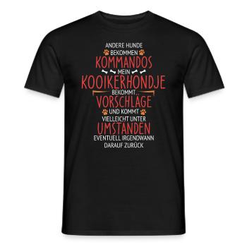Kooikerhondje Vorschläge statt Kommandos - Männer T-Shirt - Schwarz - Vorne - AI Model Male 178 light (178cm)
