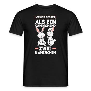 Hase Kaninchen Haustier Kaninchen Besitzer - Männer T-Shirt - Schwarz - Vorne - AI Model Male 178 light (178cm)