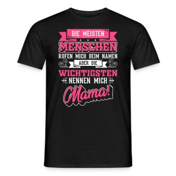 Mama Muttertag - Männer T-Shirt - Schwarz - Vorne - AI Model Male 178 light (178cm)