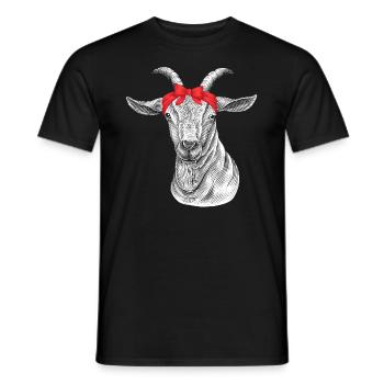 Chèvre Chèvre Chèvres - T-shirt homme - noir - Devant - AI Model Male 178 light (178cm)