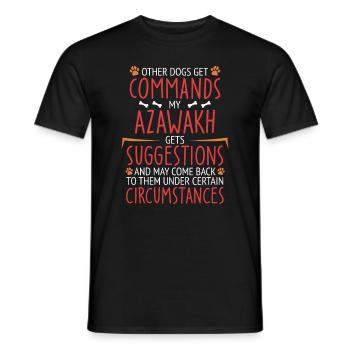 Azawakh Commands paw - Männer T-Shirt - Schwarz - Vorne - AI Model Male 178 light (178cm)