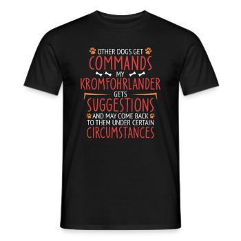 kromfohrlander Commands Croco - Männer T-Shirt - Schwarz - Vorne - AI Model Male 178 light (178cm)