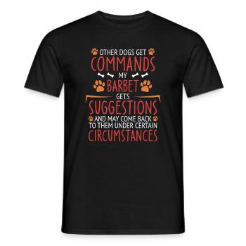 Barbet Commands Paw - Männer T-Shirt - Schwarz - Vorne - AI Model Male 178 light (178cm)