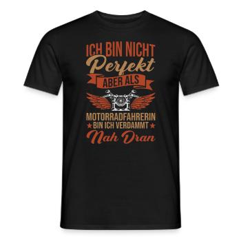 Cooles Biker Girl Motorrad Frauen Motorradfahrer - Männer T-Shirt - Schwarz - Vorne - AI Model Male 178 light (178cm)
