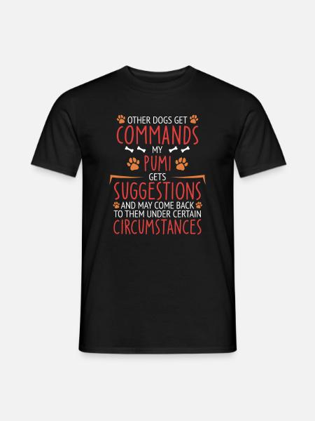 Pumi Commands Paw - Men's T-Shirt - black