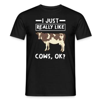 Drôle de vache vache cadeau - T-shirt homme - noir - Devant - AI Model Male 178 light (178cm)