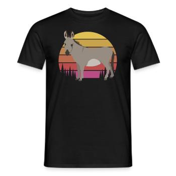 Drôle de cadeau d’amoureux des ânes - T-shirt homme - noir - Devant - AI Model Male 178 light (178cm)