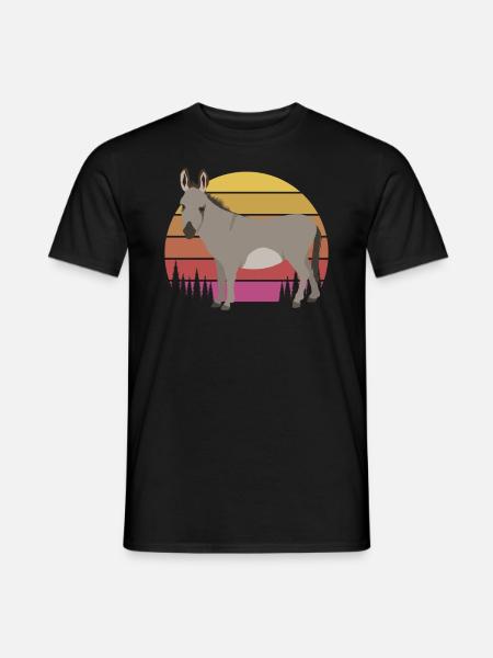 Funny donkey lover gift - Men's T-Shirt - black