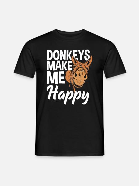 Funny donkey lover gift - Men's T-Shirt - black