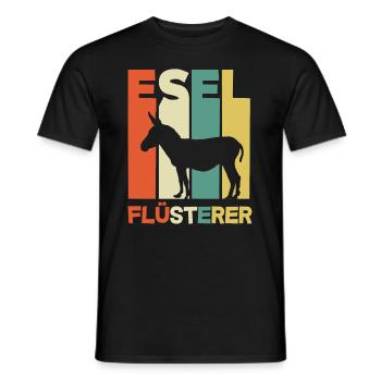 Esel Flüsterer Lustiges Esel Geschenk - Männer T-Shirt - Schwarz - Vorne - AI Model Male 178 light (178cm)
