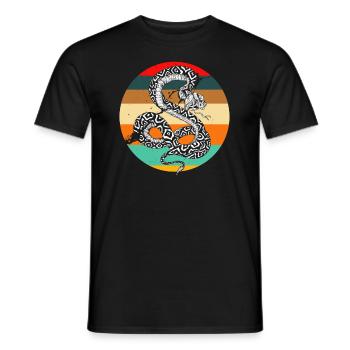 Snake Snake Snake - Men's T-Shirt - black - Front - AI Model Male 178 light (178cm)