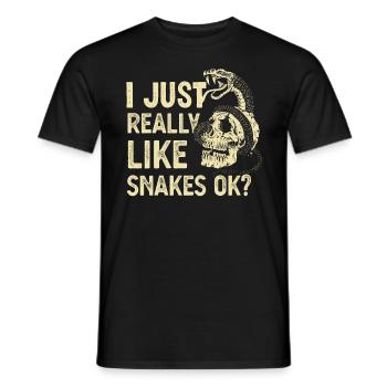 Serpent Serpent Serpent - T-shirt homme - noir - Devant - AI Model Male 178 light (178cm)