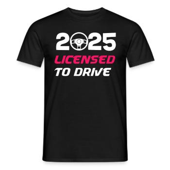 Driver's License Passed Gift - Men's T-Shirt - black - Front - AI Model Male 178 light (178cm)