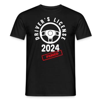 Driver's License Passed Gift - Men's T-Shirt - black - Front - AI Model Male 178 light (178cm)