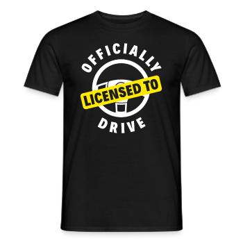 Driver's License Passed Gift - Men's T-Shirt - black - Front - AI Model Male 178 light (178cm)