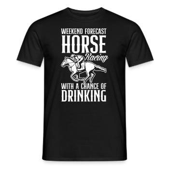 Courses de chevaux - T-shirt homme - noir - Devant - AI Model Male 178 light (178cm)