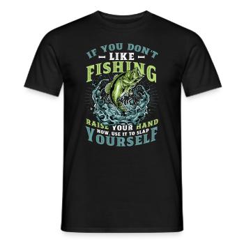 Drôle de pêche en disant Fischer - T-shirt homme - noir - Devant - AI Model Male 178 light (178cm)