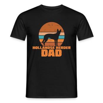 Hollandse Herder Dad - Männer T-Shirt - Schwarz - Vorne - AI Model Male 178 light (178cm)