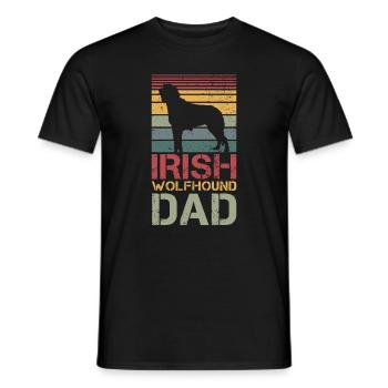 Papa Irish Wolfhound - T-shirt homme - noir - Devant - AI Model Male 178 light (178cm)