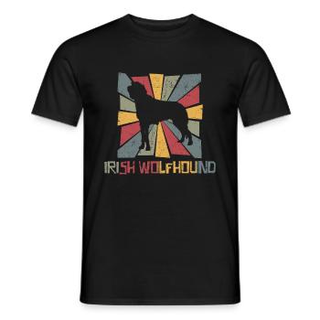 Irish Wolfhound Vintage - T-shirt homme - noir - Devant - AI Model Male 178 light (178cm)