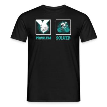 Funny cyclist - Men's T-Shirt - black - Front - AI Model Male 178 light (178cm)