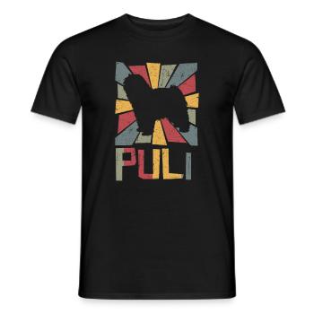 Puli Vintage Rétro - T-shirt homme - noir - Devant - AI Model Male 178 light (178cm)