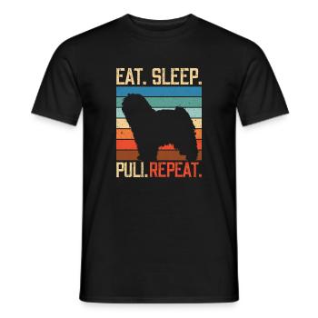 Manger Sleep Puli Répéter - T-shirt homme - noir - Devant - AI Model Male 178 light (178cm)