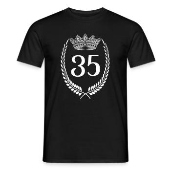 35. Geburtstag Zahl Jubiläum 35 - Männer T-Shirt - Schwarz - Vorne - AI Model Male 178 light (178cm)