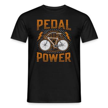 Pedal Power Anti Ebike Bike Cycling - Men's T-Shirt - black - Front - AI Model Male 178 light (178cm)