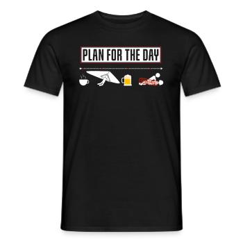 Fun plan for the day paragliding - Men's T-Shirt - black - Front - AI Model Male 178 light (178cm)
