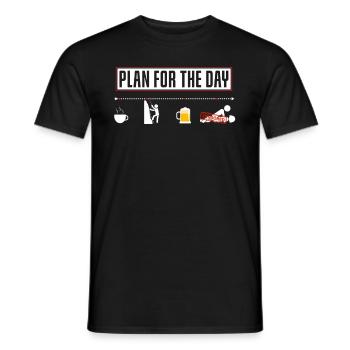 Plan amusant pour la journée randonnée escalade de bloc - T-shirt homme - noir - Devant - AI Model Male 178 light (178cm)