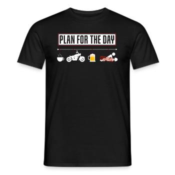 Plan amusant pour la moto de jour - T-shirt homme - noir - Devant - AI Model Male 178 light (178cm)