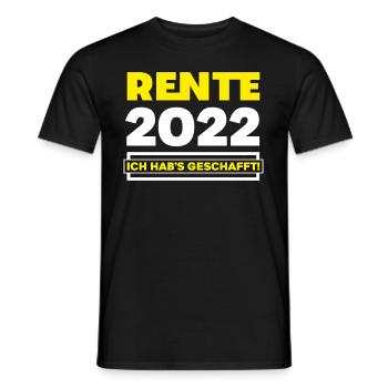Rentner Rente 2022 Ruhestand Pensionierung Kollege - Männer T-Shirt - Schwarz - Vorne - AI Model Male 178 light (178cm)