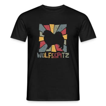 Keeshond - Men's T-Shirt - black - Front - AI Model Male 178 light (178cm)